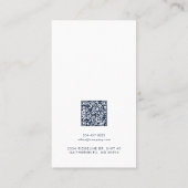 Business Logo and QR Code Earrings Display Card ロイヤリティカード (裏面)