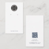 Business Logo and QR Code Earrings Display Card ロイヤリティカード (正面/裏面)