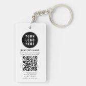 Business Logo and QR Code Modern キーホルダー (裏面)