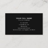 Business Logo And Qr Code Simple Minimalist Black 名刺 (裏面)
