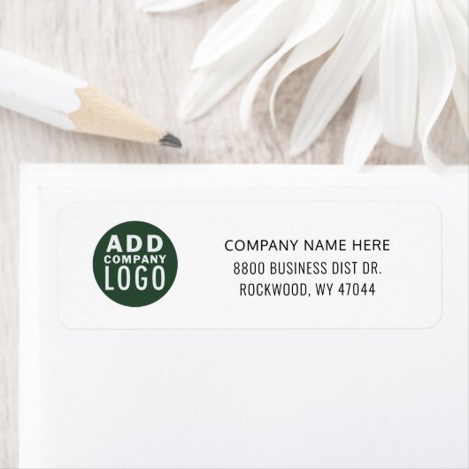 Business Logo and Return Address Custom ラベル (インサイチュ)