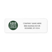 Business Logo and Return Address Custom ラベル (正面)