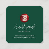 Business Logo and Script Name Green スクエア名刺 (正面)