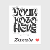 Business Logo and Text Water-proof Clear シール (シート)