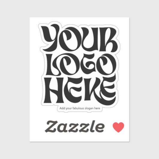 Business Logo and Text Water-proof Clear シール (シート)