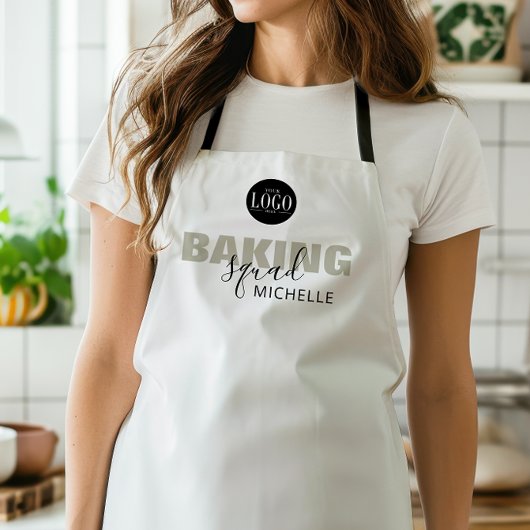 Business Logo Baking Squad Name Matching Group エプロン
