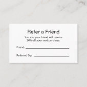 Business Logo Black and White Branded 紹介カード (正面)