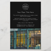 Business Logo | Black Stylish Modern Photo チラシ (裏面)