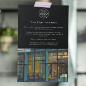 Business Logo | Black Stylish Modern Photo チラシ