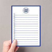 Business Logo Blue To Do List Dry Erase Board アクリル招待状 (インサイチュ (ポータブル))