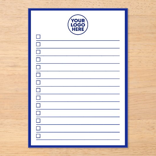 Business Logo Blue To Do List Dry Erase Board アクリル招待状 (正面)