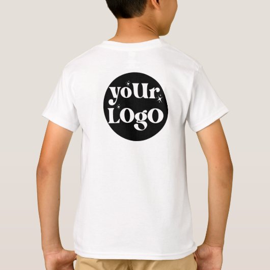 Business Logo Branded Front And Back Tシャツ (裏面)