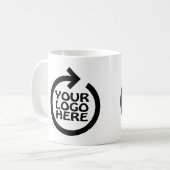 Business Logo Branded Personalized コーヒーマグカップ (正面左)