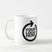 Business Logo Branded Personalized コーヒーマグカップ (左)