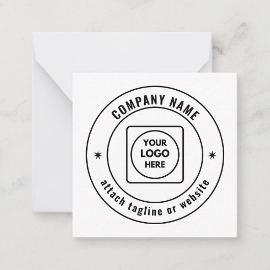 Business Logo & Branding White Note Card ノートカード (正面)