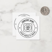 Business Logo & Branding White Note Card ノートカード (正面/裏面インサイチュ)