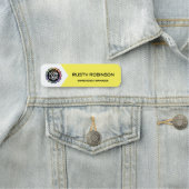 Business Logo Bright Yellow White Employee ID 名札 (インサイチュ)