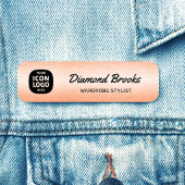 Business Logo Brushed Copper Professional ID  名札