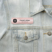 Business Logo Brushed Rose Gold Professional ID 名札 (インサイチュ)