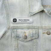 Business Logo Brushed Silver Professional ID  名札 (インサイチュ)