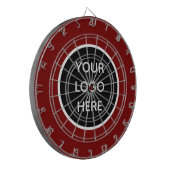 Business Logo Burgundy Company Promotional Modern ダーツボード (正面左)