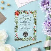 Business Logo Christmas Holidays Employees Party アクリル招待状 (インサイチュ (ウェディング))