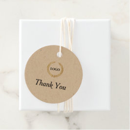 Business Logo Circle Thank You つるラベル フェイバータグ
