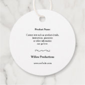 Business Logo Circle Thank You つるラベル フェイバータグ (裏面)