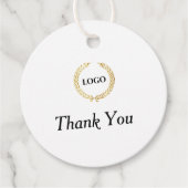 Business Logo Circle Thank You つるラベル フェイバータグ (正面)
