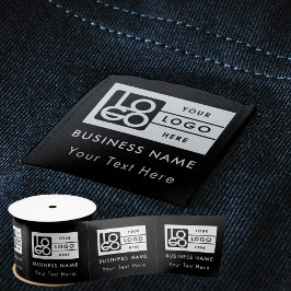 Business Logo Clothing Labels Sew On Sewing Tags サテンリボン