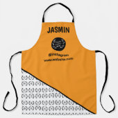 Business Logo Color Block Pattern Name Title エプロン (正面)