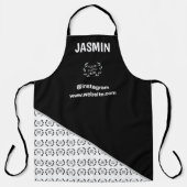 Business Logo Color Block Pattern Name Title エプロン (正面)