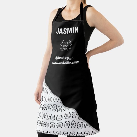 Business Logo Color Block Pattern Name Title エプロン (インサイチュ)