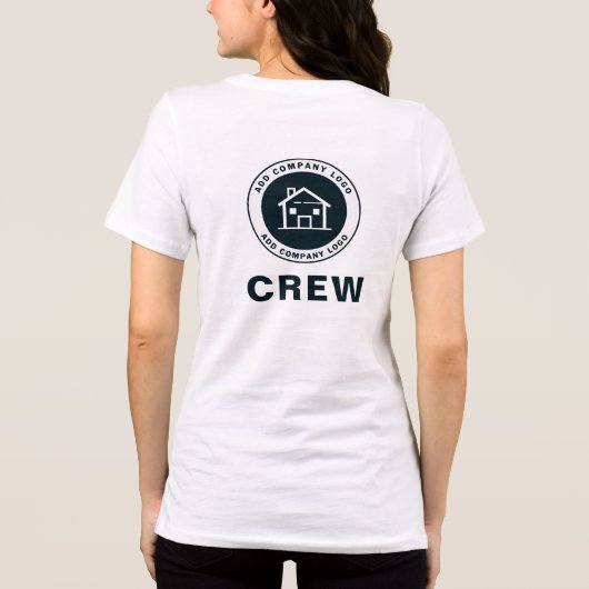 Business Logo Companyカスタム Employees Crewの追加 トライブレンドＴシャツ (裏面)