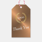 Business Logo Company銅製つるラベル（文字列） ギフトタグ (正面)