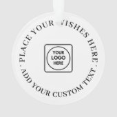 Business Logo Company Branded Modern Acrylic  オーナメント (裏面)