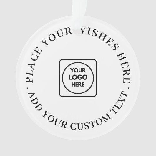 Business Logo Company Branded Modern Acrylic  オーナメント (正面)