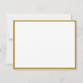 Business Logo Company Name Gold Border ノートカード (裏面)