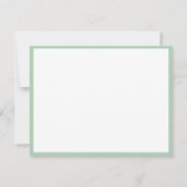 Business Logo Company Name Green Border ノートカード (裏面)