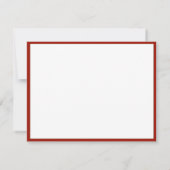 Business Logo Company Name Red Border Note Card ノートカード (裏面)