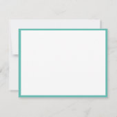 Business Logo Company Name Teal Border ノートカード (裏面)