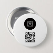 Business Logo Company Promotional QR Code Design 缶バッジ (正面&裏面)