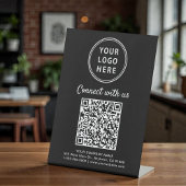 Business Logo Connect With Us Create Your QR Code 台座サイン