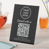 Business Logo Connect With Us Create Your QR Code 台座サイン (インサイチュ)
