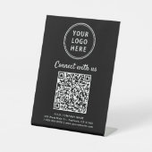 Business Logo Connect With Us Create Your QR Code 台座サイン (正面)