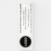 Business Logo Contact Information Simple Editable 横断幕 (縦)