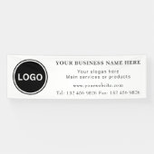 Business Logo Contact Information Simple Editable 横断幕 (横)