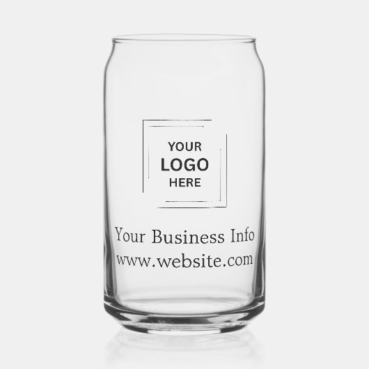 Business Logo Corporate Promotional Modern  ガラス缶 (左)