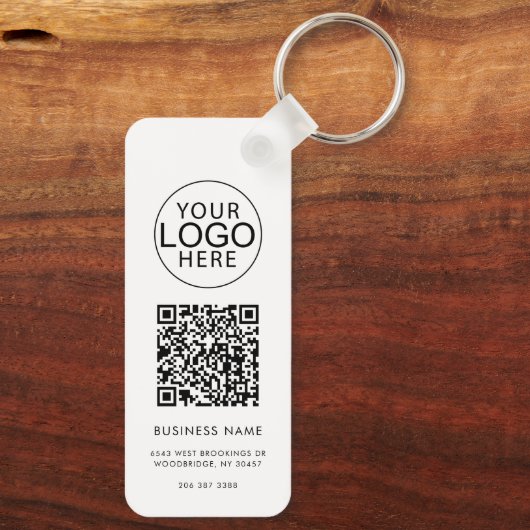 Business Logo Corporate QR Code Promo Custom キーホルダー (裏面)
