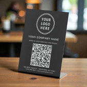 Business Logo Create Your QR Code Black 台座サイン